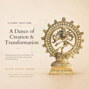 Estatua de Shiva Bailando Nataraja en Latón Antiguo, Escultura de Dios Hindú con Halo Circular Ornamentado, Decoración Religiosa Tradicional India para el Hogar - Product Image 2
