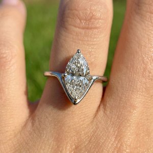 Elegant Gold Plated 925 Sterling Silver Lab Grown Diamond <b>Adjustable</b> <b>Ring</b> Brilliant Stone Setting Designer Fashion Jewelry - Product Image 2
