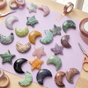 Natural <b>Crystal</b> Star <b>Moon</b> Shape Healing Stones Mixed Quartz Polished Gemstone Collection Feng Shui Decor Art Collectible - Product Image 2