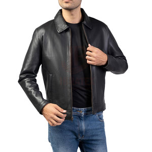 Veste en cuir streetwear d'hiver IBRATEX, vente flash, prix raisonnable, design personnalisé, couleur unie, respirante, écologique, pour hommes - Product Image 5