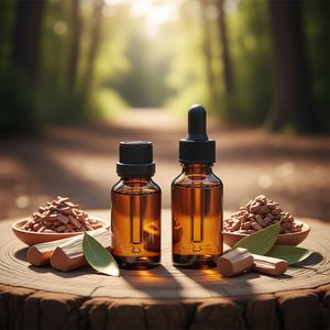 Aceites Naturales de la India Natures, Aceite Esencial de Sándalo 100% Puro y Natural, Directo de Fábrica, Uso en Aromaterapia, Extracto de Planta, Reafirmante - Product Image 1