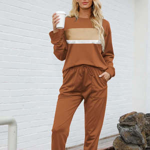 Nouvel ensemble de survêtement tricoté à capuche pour femme, 2 pièces, haute qualité, écologique, respirant, hiver-printemps, prix raisonnable - Product Image 6