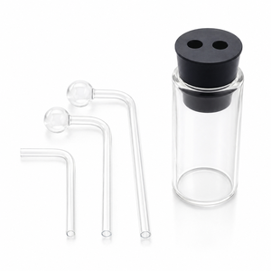 Bouteille de lavage de gaz en verre borosilicate 3.3 Drechsel G027-00-00-Z, bulleur de gaz de laboratoire avec bouchon à 2 trous - Product Image 5