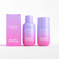Flacons cosmétiques sans air de 50 ml, pulvérisateur à pompe personnalisé, plastique PET, OEM/ODM acceptable, sérigraphie Guangdong