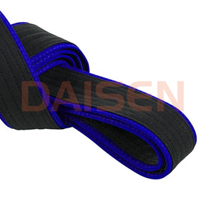 Cinturón de Taekwondo de Nailon Negro y Azul, Unisex, Equipo de Entrenamiento de Artes Marciales Resistente - Product Image 4