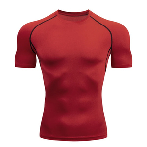 Chemises de compression pour hommes, à séchage rapide, vêtements de sport ajustés, rashguard, vêtements de sport athlétiques, chemise de compression à manches courtes pour la salle de sport - Product Image 4