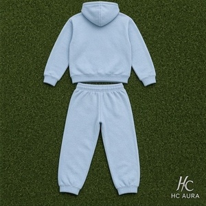 Survêtement de qualité supérieure, nouvelle arrivée, couleur bleu ciel, durable, personnalisable, col arrondi, coupe ample, streetwear, respirant - Product Image 4