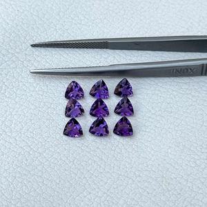 พลอยอเมทิสต์แอฟริกันสีม่วงธรรมชาติขนาด6มม. อัญมณีทำมือรูปทรงล้านล้านล้านเครื่องประดับร้านค้าออนไลน์ราคาโรงงานโดยตรง - Product Image 1