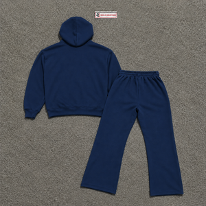 Conjunto Deportivo de Forro Polar Azul Marino para Hombre, Sudadera con Cremallera Completa y Pantalones Jogger, Ropa Deportiva Informal de Invierno, Venta al Por Mayor, Fabricante OEM - Product Image 6