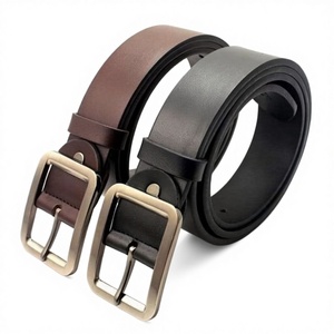 Cow Hide Pin Buckle Belt Vintage Style Eco-Friendly Waterproof Steel Buckle Heavy Duty High Strength 3.8cm Width 138cm Length - Product Image 3