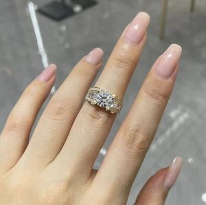 Bold Multi-Stone Moissanite <b>Diamond</b> <b>Ring</b> Bezel Setting IGI Certified Heavy Silver Statement Design - Product Image 3