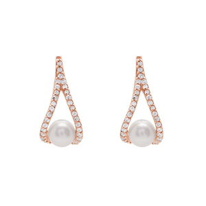 Pendientes de Perlas Naturales Blancas de 6 MM, Plata de Ley 925 Sólida, Chapado Múltiple, Tamaño 17x10x10 MM, Joyería Fina para Regalo - Product Image 4