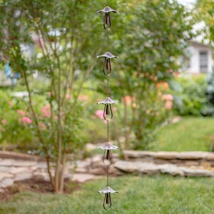 Chaîne de pluie décorative en métal pour les extérieurs de maisons contemporaines - Product Image 6
