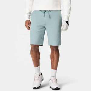 Shorts Bermuda Unisexe Bleu Clair Uni Taille Mi-Haute Élastique 100% Polyester Séchage Rapide Style Vintage Décontracté Poches Respirant Tissé - Product Image 2