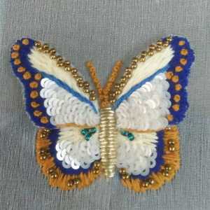 High-End Custom YC Luxury Rectangle Beads 3D Fabric Embroidered Pin-On Animal <b>Patches</b> for Clothing & <b>Backpacks</b> - Product Image 5