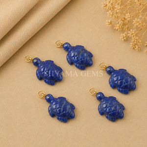 <b>Lapis</b> <b>Lazuli</b> Turtle Carved 18mm Gemstone <b>Pendant</b> for Jewelry Making Handmade Stone Animal Charm Wholesale Craft Supplies - Product Image 4