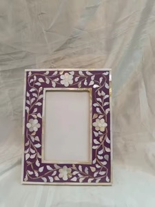 Cadre photo en nacre, design floral, décoration de table, décoration murale, cadre photo en nacre, best-seller pour la décoration intérieure - Product Image 5