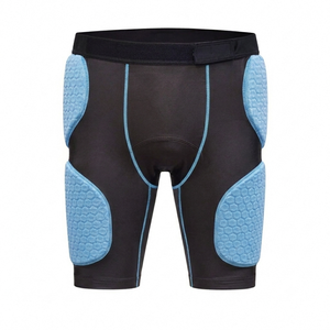 Short de compression rembourré pour adulte, bleu ciel, 100 % polyester, équipement de sport, résistant aux chocs, fabriqué par [Nom du fabricant] - Product Image 1