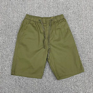 Shorts cargo en toile de coton respirante à taille élastique, longueur mi-genou, motif uni - Product Image 4