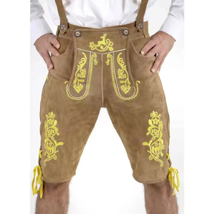 Vente en gros ZASSON SPORTS Bavarian Lederhosen Unisexe Fait main Allemand Oktoberfest Trachten Shorts en Cuir Véritable pour Festival Coupe Classique - Product Image 6