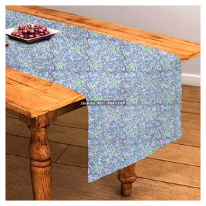 Luxury 100% Pure Cotton Fabric Table <b>Runner</b> Traditional Hand Block Printed Floral Design Limited Time For Wedding Events Home - Product Image 3
