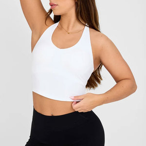 <b>Women's</b> Crop Tank Top Fitness Casual Slim Fit Polyester/Spandex Four Way Stretch High Quality <b>Vest</b> <b>Running</b> Workout Tank Top - Product Image 1