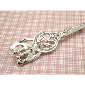 Broche écossaise celtique pour kilt, gravée, en métal argenté poli, personnalisée - Product Image 3