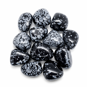 Pierre roulée en obsidienne flocon de neige naturelle polie en gros pour la guérison, le Reiki, la méditation, l'amour et la décoration intérieure - Product Image 1