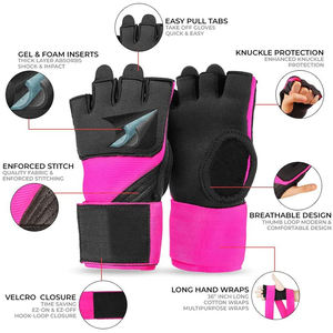 Gants de boxe intérieurs respirants et confortables, personnalisables, haute qualité, protection du poignet, vente chaude - Product Image 4