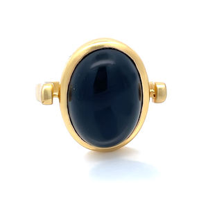 Élégantes bagues en argent sterling 925 plaqué or, serties de pierres naturelles ovales classiques, cadeaux personnalisés pour femmes, mariage, fête - Product Image 1