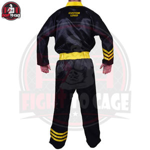 Produit de haute performance, qualité supérieure, service OEM, uniforme noir et jaune pour le taekwondo et les arts martiaux - Product Image 6