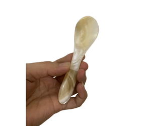 ช้อนเขาควายทรงรีทำด้วยมืองานฝีมือธรรมชาติขัดเงาทนทานตกแต่งบ้าน - Product Image 1