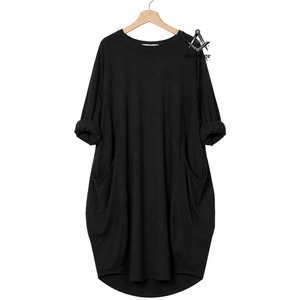 Vestido Largo Negro de Algodón para Mujer con Bordado de la Hermandad Griega Delta Sigma, Regalia Masónica Herencia |   Sorority Bordada para Damas - Product Image 1