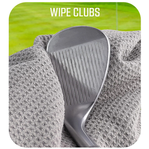 Serviette de golf en microfibre gaufrée de qualité supérieure, nouveau design, absorbante, pour le nettoyage de l'équipement, avec logo et crochet. - Product Image 3