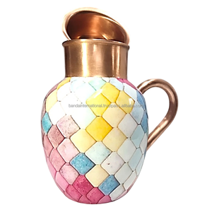 New Design Pure Copper Pitcher With Sticker And Polish Finished For Hotel Home <b>Drink</b> Ware <b>Jug</b> With Pure Copper Material - Product Image 1