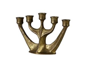 Vente chaude Vintage 3 Bras Paire Brutaliste Harjes Milieu Du Siècle Moderne Bronze À La Main Résistant À La Chaleur De Luxe Unique Bougeoir - Product Image 1