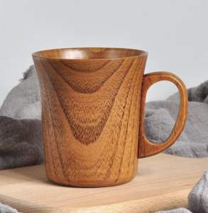 Taza de Café de Madera Natural, Taza de Té de Madera Maciza Resistente al Calor, para Hogar, Cafetería, Bar, Restaurante, a Precio Directo de Fábrica - Product Image 1