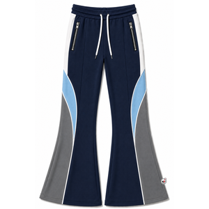 Men <b>Flare</b> Pants High Quality Drawstring Color Blocked Side Pockets Casual Style Breathable <b>Wholesale</b> Knitted Fabric Autumn Wear - Product Image 6