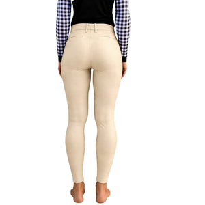 Pantalones de equitación neutros para mujer, de cintura alta, elásticos, con agarre en la rodilla, para entrenamiento, competición y deporte. - Product Image 2