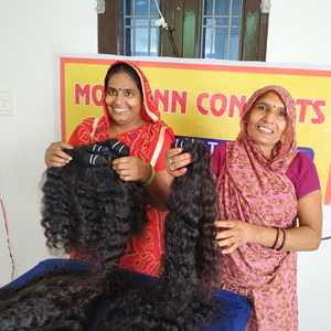 Extensions de cheveux humains 100% vierges indiens Remy, bouclés naturels, ondulations profondes, non traités, double trame, vente en gros - Product Image 4