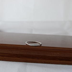 Diamond Gemstone <b>Rings</b> Minimalist Bar <b>Ring</b> Women Romantic Elegant <b>Thin</b> Stackable Gift - Product Image 2