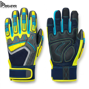 Guantes de Trabajo Resistentes a Impactos de Alta Calidad OEM en Azul Marino, Amarillo Neón y Azul Brillante, Equipo de Seguridad y Mecánica Profesional - Product Image 1