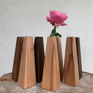 Jarrón de flores de madera hecho a mano en India, diseño Art Deco, decoración para mesa de boda, decoración para el hogar, de la colección Handmade. - Product Image 1
