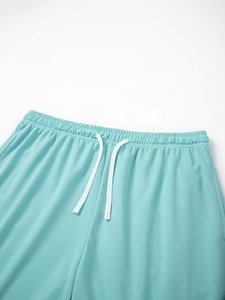 Mesh Fabric Breathable Loose Fit Elastic Waist Shorts Men Clothing Athletic Shorts Elastic Waist Drawstring Casual Bermuda Short - Product Image 5