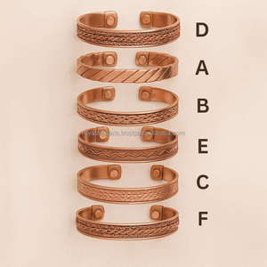 Modern 99.99% Solid Copper Magnetic Bracelet Handmade Adjustable <b>Bangle</b> for Men Women Wellness Style - Product Image 5