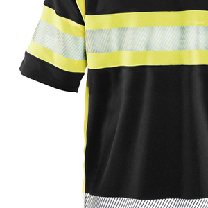 T-shirts formels tricotés personnalisés à haute visibilité à prix abordable, avec logo réfléchissant, respirants, à manches courtes, écologiques, pour hommes, vente en gros - Product Image 4