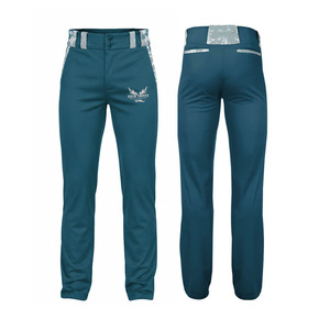 Pantalones de Béisbol Color Verde Azulado para Mujer, con Logotipo Bordado, Corte Regular, Poliéster que Absorbe la Humedad, Pantalones Deportivos para Todas las Temporadas, para Hombre - Product Image 1