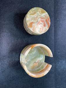 Green Onyx Marble Coasters With <b>Holder</b> Natural Stone <b>Drink</b> Coaster Set - Product Image 3