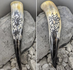 Cuerno de búfalo natural acabado a mano Tazas de cerveza Cuerno vikingo pulido para beber agua Artículos artesanales únicos y duraderos - Product Image 3