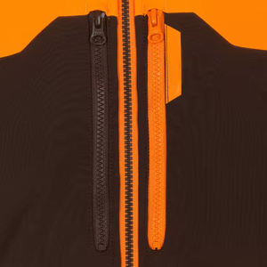Veste de chasse pour homme personnalisée, couleur orange vif, imperméable, coupe-vent, respirante, en softshell, style safari, avec capuche amovible - Product Image 5
